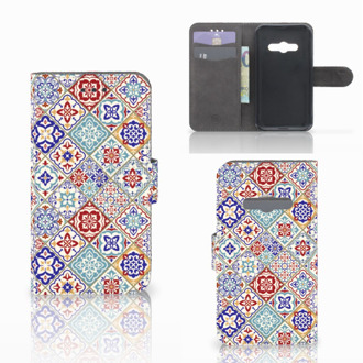 B2Ctelecom Telefoonhoesje Samsung Galaxy Xcover 3 | Xcover 3 VE Book Case Hoesje Tiles Color