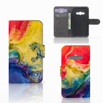 B2Ctelecom Telefoonhoesje Samsung Galaxy Xcover 3 | Xcover 3 VE Book Case Hoesje Watercolor Dark