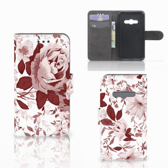 B2Ctelecom Telefoonhoesje Samsung Galaxy Xcover 3 | Xcover 3 VE Book Case Hoesje Watercolor Flowers