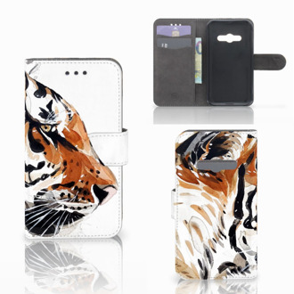 B2Ctelecom Telefoonhoesje Samsung Galaxy Xcover 3 | Xcover 3 VE Book Case Hoesje Watercolor Tiger