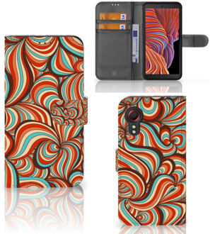 B2Ctelecom Telefoonhoesje Samsung Galaxy Xcover 5 Book Case Retro