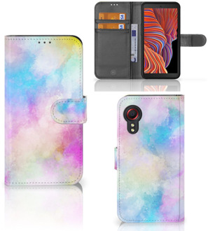 B2Ctelecom Telefoonhoesje Samsung Galaxy Xcover 5 Bookcase Personaliseren Watercolor Light