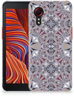 B2Ctelecom Telefoonhoesje Samsung Galaxy Xcover 5 Hoesje Flower Tiles