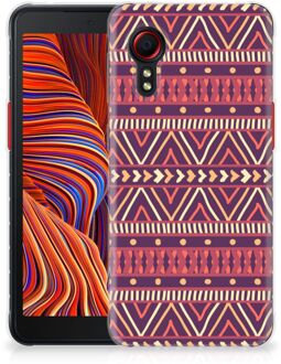 B2Ctelecom Telefoonhoesje Samsung Galaxy Xcover 5 Leuk TPU Backcase Aztec Purple