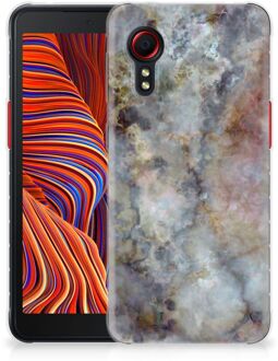 B2Ctelecom Telefoonhoesje Samsung Galaxy Xcover 5 Leuk TPU Backcase Marmer Grijs