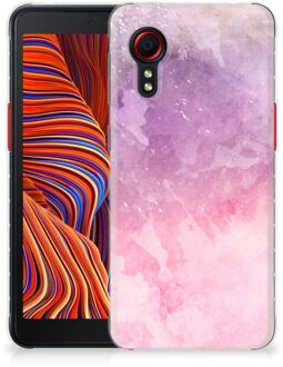 B2Ctelecom Telefoonhoesje Samsung Galaxy Xcover 5 Silicone Back Cover Pink Purple Paint