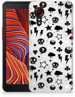 B2Ctelecom Telefoonhoesje Samsung Galaxy Xcover 5 Silicone Back Cover Silver Punk