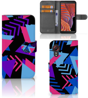 B2Ctelecom Telefoonhoesje Samsung Galaxy Xcover 5 Wallet Book Case Design Funky Triangle