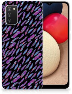 B2Ctelecom Telefoonhoesje Samsung M02s | Samsung Galaxy A02s Backcover Soft Siliconen Hoesje Feathers Color