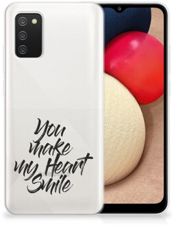 B2Ctelecom Telefoonhoesje Samsung M02s | Samsung Galaxy A02s Backcover Soft Siliconen Hoesje Heart Smile