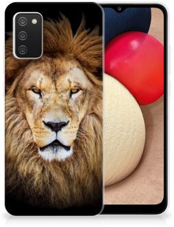 B2Ctelecom Telefoonhoesje Samsung M02s | Samsung Galaxy A02s Hippe Hoesjes Customize Super als Vaderdag Cadeau Leeuw