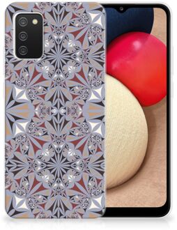 B2Ctelecom Telefoonhoesje Samsung M02s | Samsung Galaxy A02s Hoesje Flower Tiles