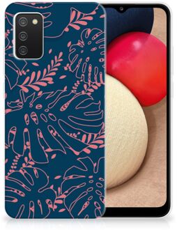 B2Ctelecom Telefoonhoesje Samsung M02s | Samsung Galaxy A02s Silicone Back Cover Palm Leaves