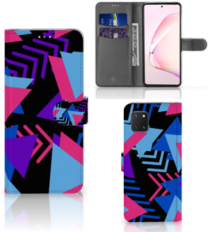 B2Ctelecom Telefoonhoesje Samsung Note 10 Lite Wallet Book Case Design Funky Triangle