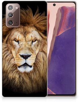 B2Ctelecom Telefoonhoesje Samsung Note 20 Hippe Hoesjes Customize Super als Vaderdag Cadeau Leeuw