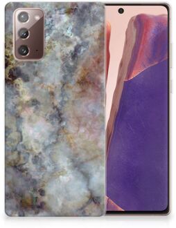 B2Ctelecom Telefoonhoesje Samsung Note 20 Leuk TPU Backcase Marmer Grijs