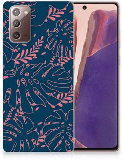 B2Ctelecom Telefoonhoesje Samsung Note 20 Silicone Back Cover Palm Leaves