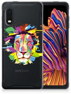 B2Ctelecom Telefoonhoesje Samsung Xcover Pro Back Cover Siliconen Hoesje Super als Cadeautjes voor Jongens Lion Color