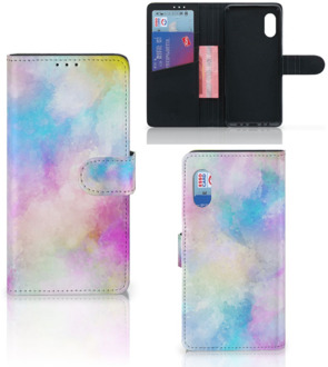 B2Ctelecom Telefoonhoesje Samsung Xcover Pro Bookcase Personaliseren Watercolor Light