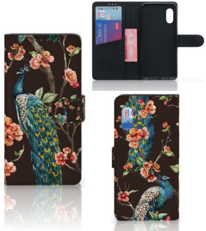 B2Ctelecom Telefoonhoesje Samsung Xcover Pro Flipcase Cover Pauw met Bloemen