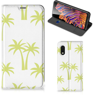 B2Ctelecom Telefoonhoesje Samsung Xcover Pro Magnet Case Palmtrees