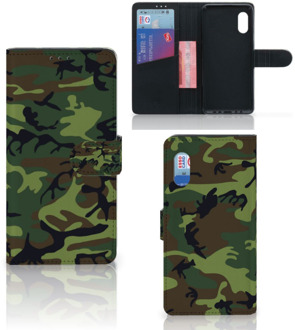 B2Ctelecom Telefoonhoesje Samsung Xcover Pro Portemonnee hoesje Army Dark