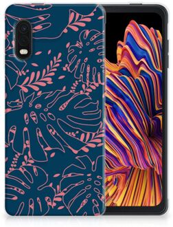 B2Ctelecom Telefoonhoesje Samsung Xcover Pro Silicone Back Cover Palm Leaves