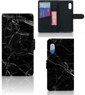 B2Ctelecom Telefoonhoesje Samsung Xcover Pro Wallet Book Case Vaderdag Cadeau Marmer Zwart