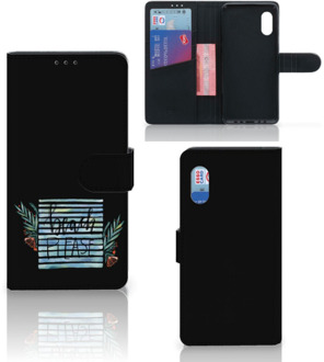 B2Ctelecom Telefoonhoesje Samsung Xcover Pro Wallet Bookcase met Quotes Boho Beach