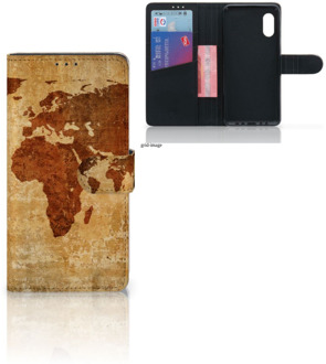 B2Ctelecom Telefoonhoesje Samsung Xcover Pro Wallet Bookcase Wereldkaart