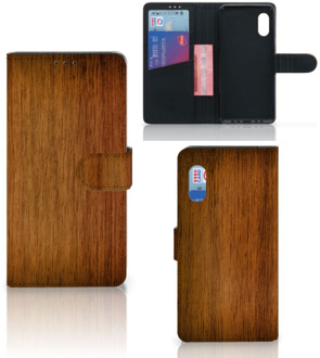 B2Ctelecom Telefoonhoesje Samsung Xcover Pro Wallet Case Donker Hout