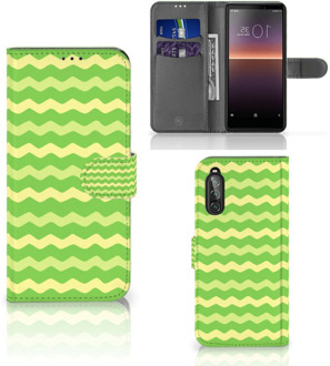 B2Ctelecom Telefoonhoesje Sony Xperia 10 II Book Case Waves Green