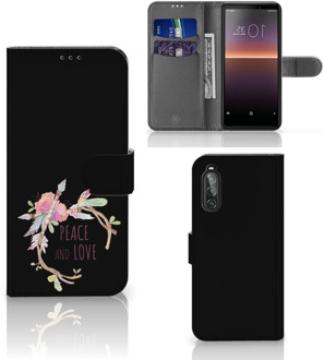 B2Ctelecom Telefoonhoesje Sony Xperia 10 II Bookcase Boho Text