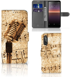 B2Ctelecom Telefoonhoesje Sony Xperia 10 II Cover Ontwerpen Bladmuziek