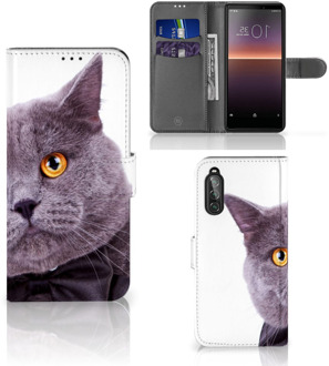 B2Ctelecom Telefoonhoesje Sony Xperia 10 II Flipcover Case Kat