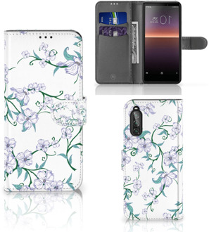 B2Ctelecom Telefoonhoesje Sony Xperia 10 II Mobiel Hoesje Blossom White