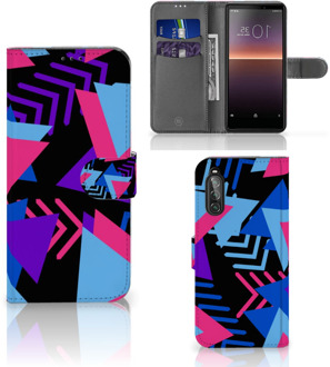 B2Ctelecom Telefoonhoesje Sony Xperia 10 II Wallet Book Case Design Funky Triangle