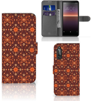 B2Ctelecom Telefoonhoesje Sony Xperia 10 II Wallet Case Batik Brown