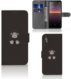 B2Ctelecom Telefoonhoesje Sony Xperia 10 II Wallet Case Verjaardagscadeau Gorilla