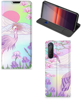 B2Ctelecom Telefoonhoesje Sony Xperia 5 II Wallet Bookcase Vogel