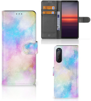 B2Ctelecom Telefoonhoesje Sony Xperia 5II Bookcase Personaliseren Watercolor Light