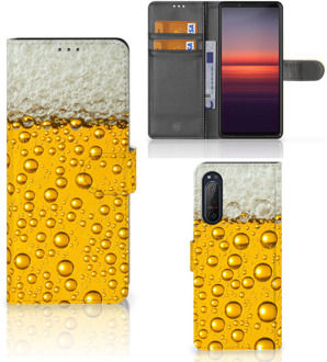 B2Ctelecom Telefoonhoesje Sony Xperia 5II Flip Cover Valentijn Cadeautje hem Bier