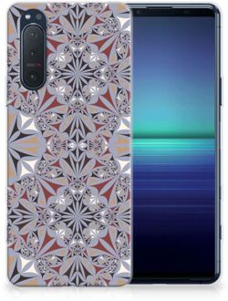 B2Ctelecom Telefoonhoesje Sony Xperia 5II Hoesje Flower Tiles