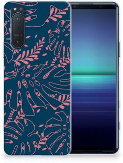 B2Ctelecom Telefoonhoesje Sony Xperia 5II Silicone Back Cover Palm Leaves