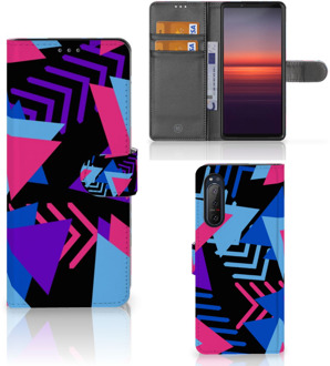 B2Ctelecom Telefoonhoesje Sony Xperia 5II Wallet Book Case Design Funky Triangle