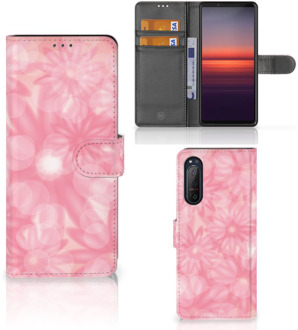 B2Ctelecom Telefoonhoesje Sony Xperia 5II Wallet Book Case Spring Flowers