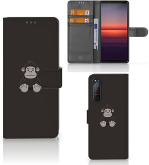 B2Ctelecom Telefoonhoesje Sony Xperia 5II Wallet Book Case Verjaardagscadeau Gorilla