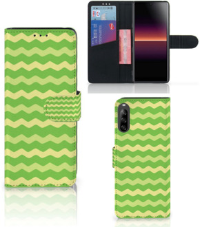 B2Ctelecom Telefoonhoesje Sony Xperia L4 Book Case Waves Green