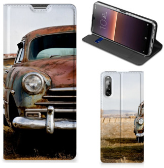 B2Ctelecom Telefoonhoesje Sony Xperia L4 Bookcover Vintage Auto