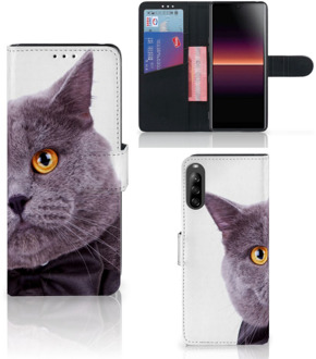 B2Ctelecom Telefoonhoesje Sony Xperia L4 Flipcover Case Kat